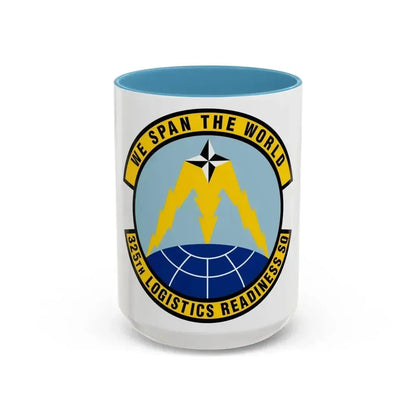 325 Logistics Readiness Squadron ACC (U.S. Air Force) Accent Coffee Mug 15oz Light Blue - Go Mug Yourself