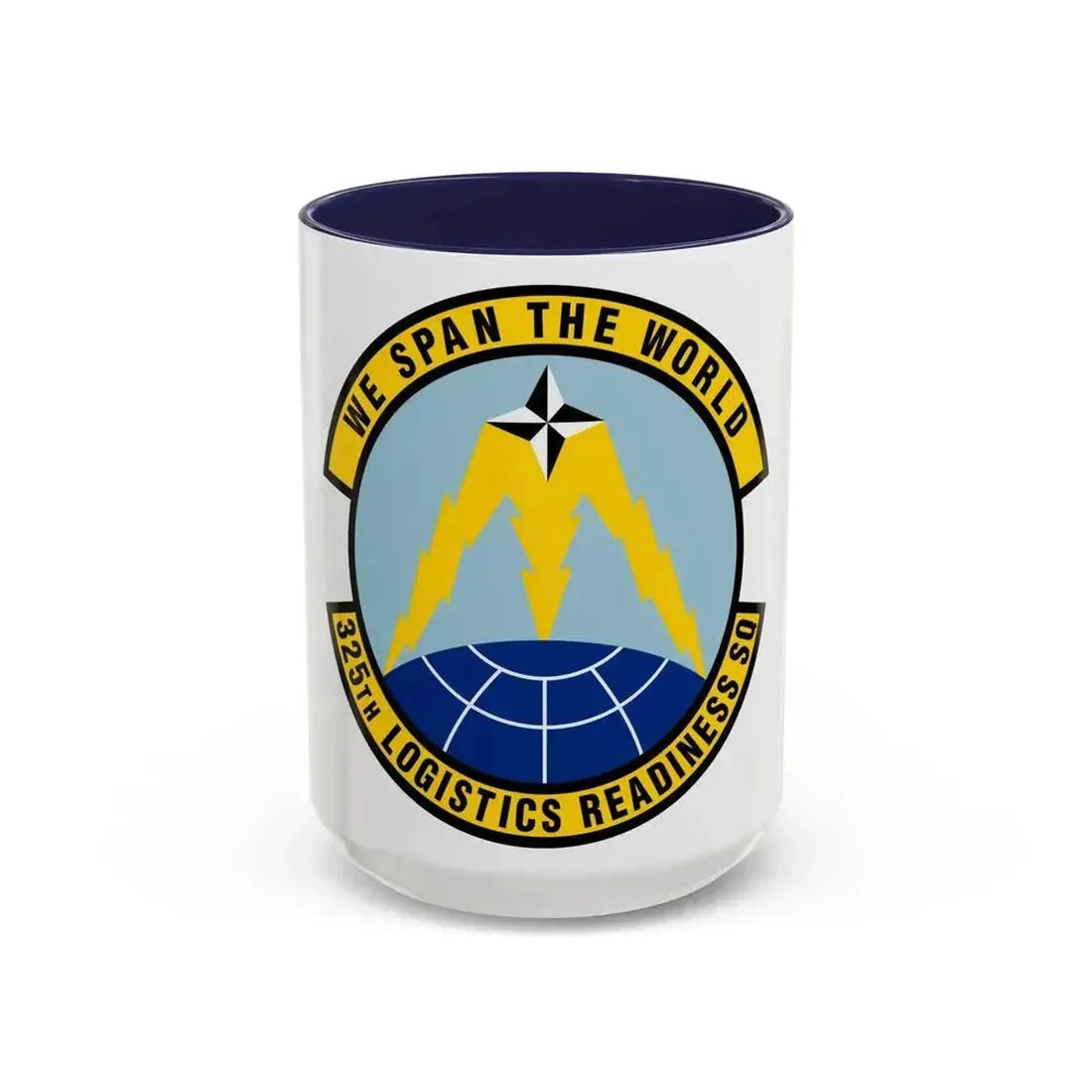 325 Logistics Readiness Squadron ACC (U.S. Air Force) Accent Coffee Mug 15oz Navy - Go Mug Yourself