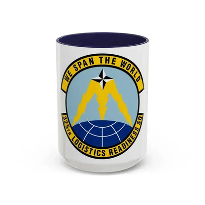 325 Logistics Readiness Squadron ACC (U.S. Air Force) Accent Coffee Mug 15oz Navy - Go Mug Yourself