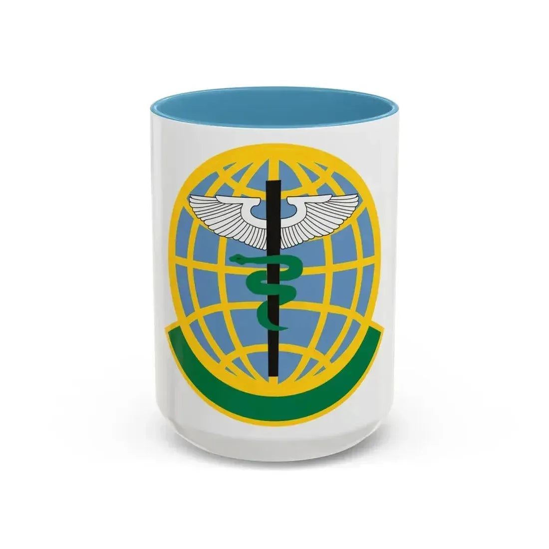 325 Medical Operations Squadron ACC (U.S. Air Force) Accent Coffee Mug 15oz Light Blue - Go Mug Yourself