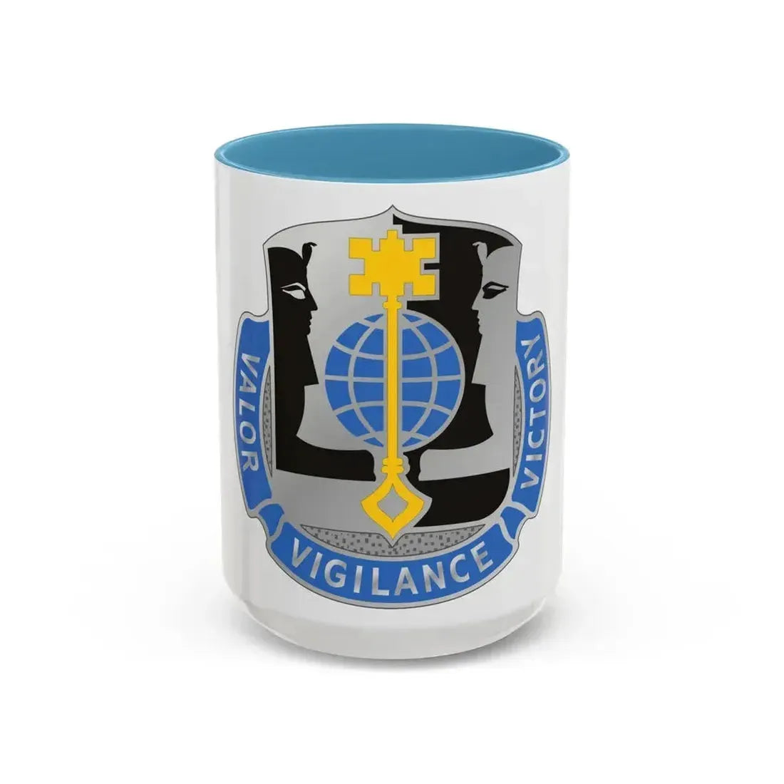 325 Military Intelligence Battalion (U.S. Army) Accent Coffee Mug 15oz Light Blue - Go Mug Yourself