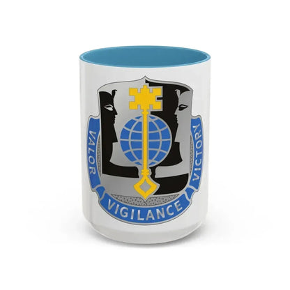 325 Military Intelligence Battalion (U.S. Army) Accent Coffee Mug 15oz Light Blue - Go Mug Yourself