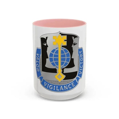 325 Military Intelligence Battalion (U.S. Army) Accent Coffee Mug 15oz Pink - Go Mug Yourself