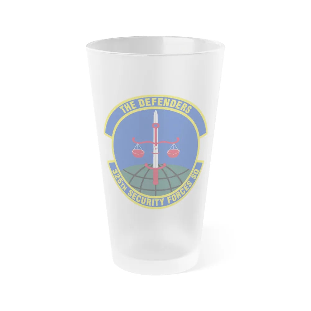 325 Security Forces Squadron ACC (U.S. Air Force) Frosted Pint Glass 16oz-16oz-Frosted-Go Mug Yourself