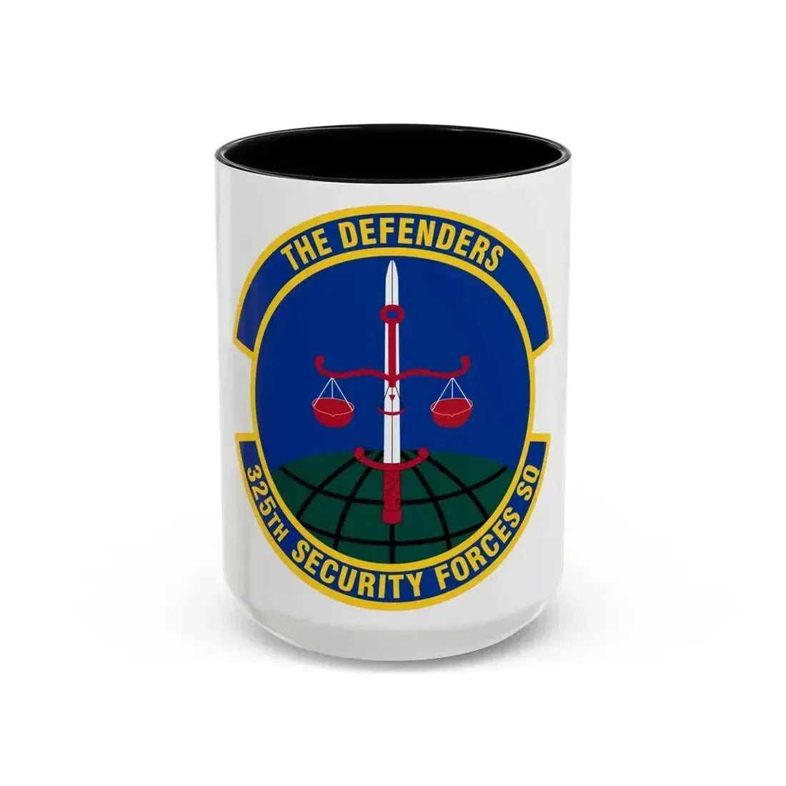 325 Security Forces Squadron ACC (U.S. Air Force) Accent Coffee Mug 15oz Black - Go Mug Yourself