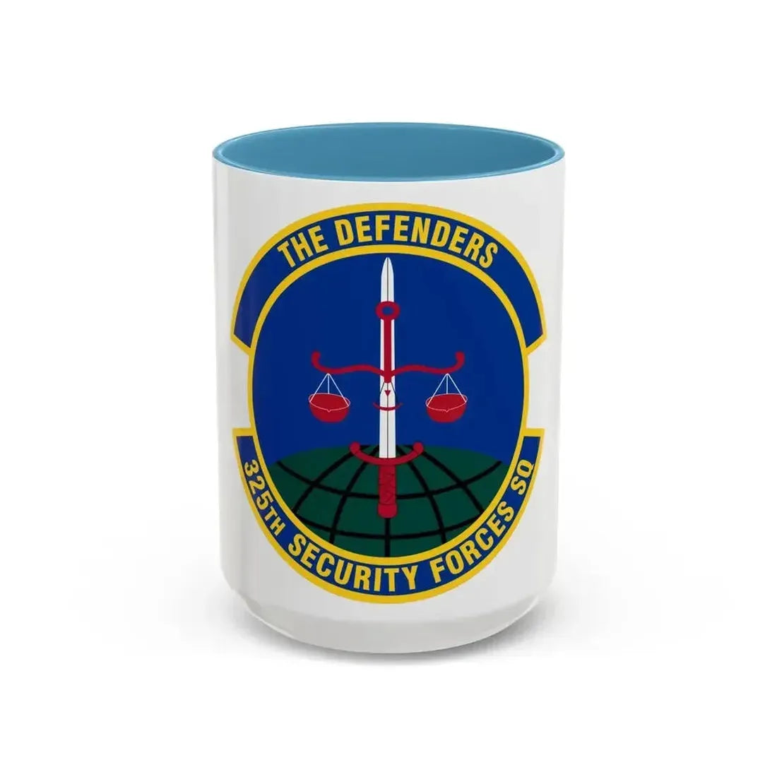 325 Security Forces Squadron ACC (U.S. Air Force) Accent Coffee Mug 15oz Light Blue - Go Mug Yourself
