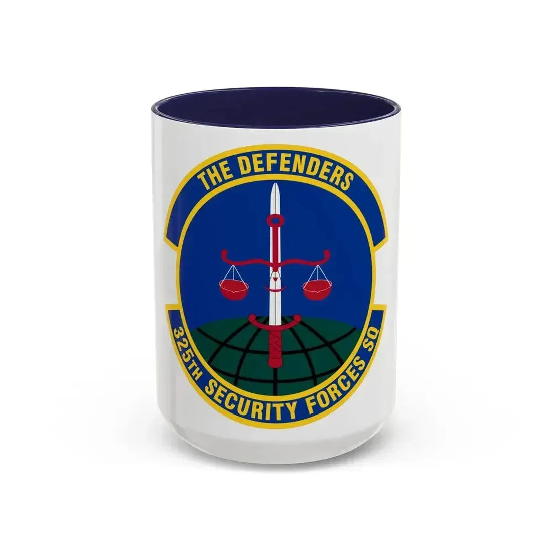 325 Security Forces Squadron ACC (U.S. Air Force) Accent Coffee Mug 15oz Navy - Go Mug Yourself