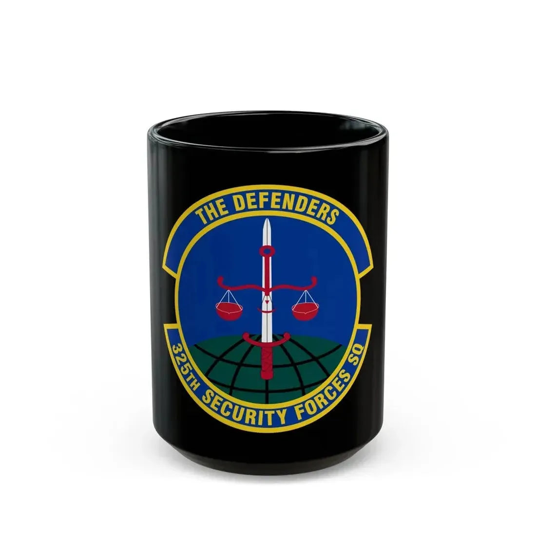 325 Security Forces Squadron ACC (U.S. Air Force) Black Coffee Mug 15oz - Go Mug Yourself