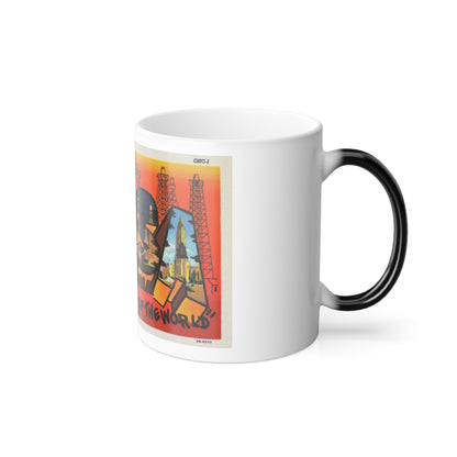 Greetings from Tulsa Oklahoma 2 (Greeting Postcards) Color Changing Mug 11oz