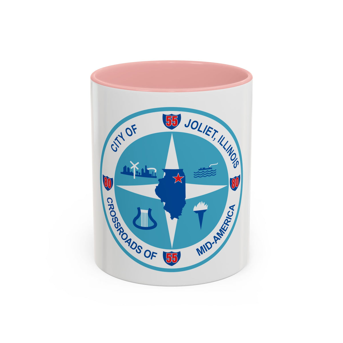 Seal of Joliet Illinois - Accent Coffee Mug