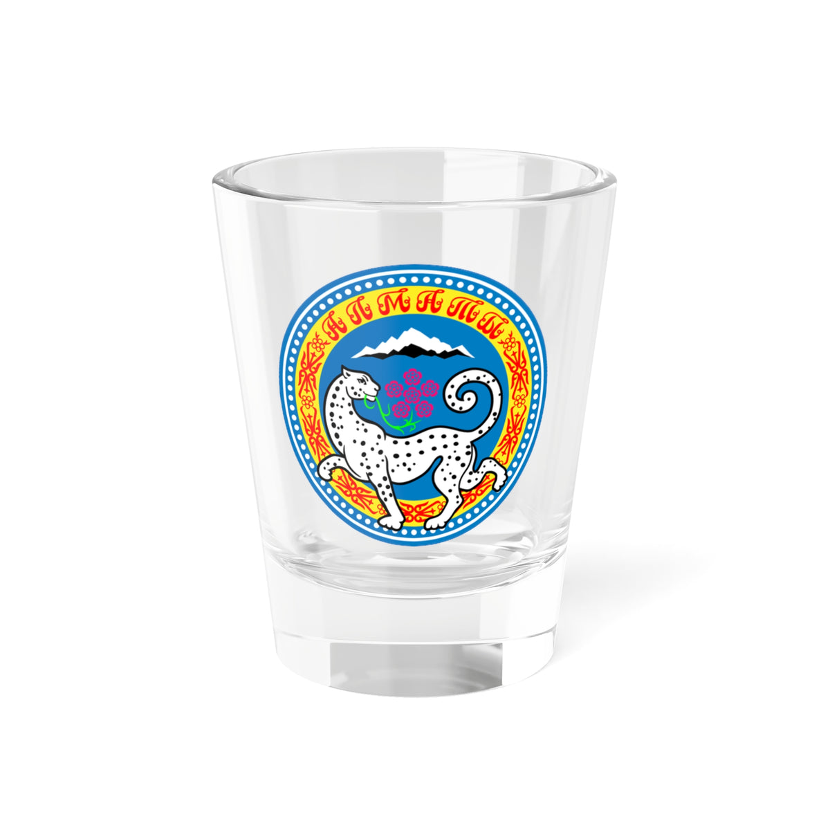 Coat of arms of Almaty old (Kazakhstan) (Coat of Arms) Shot Glass 1.5oz