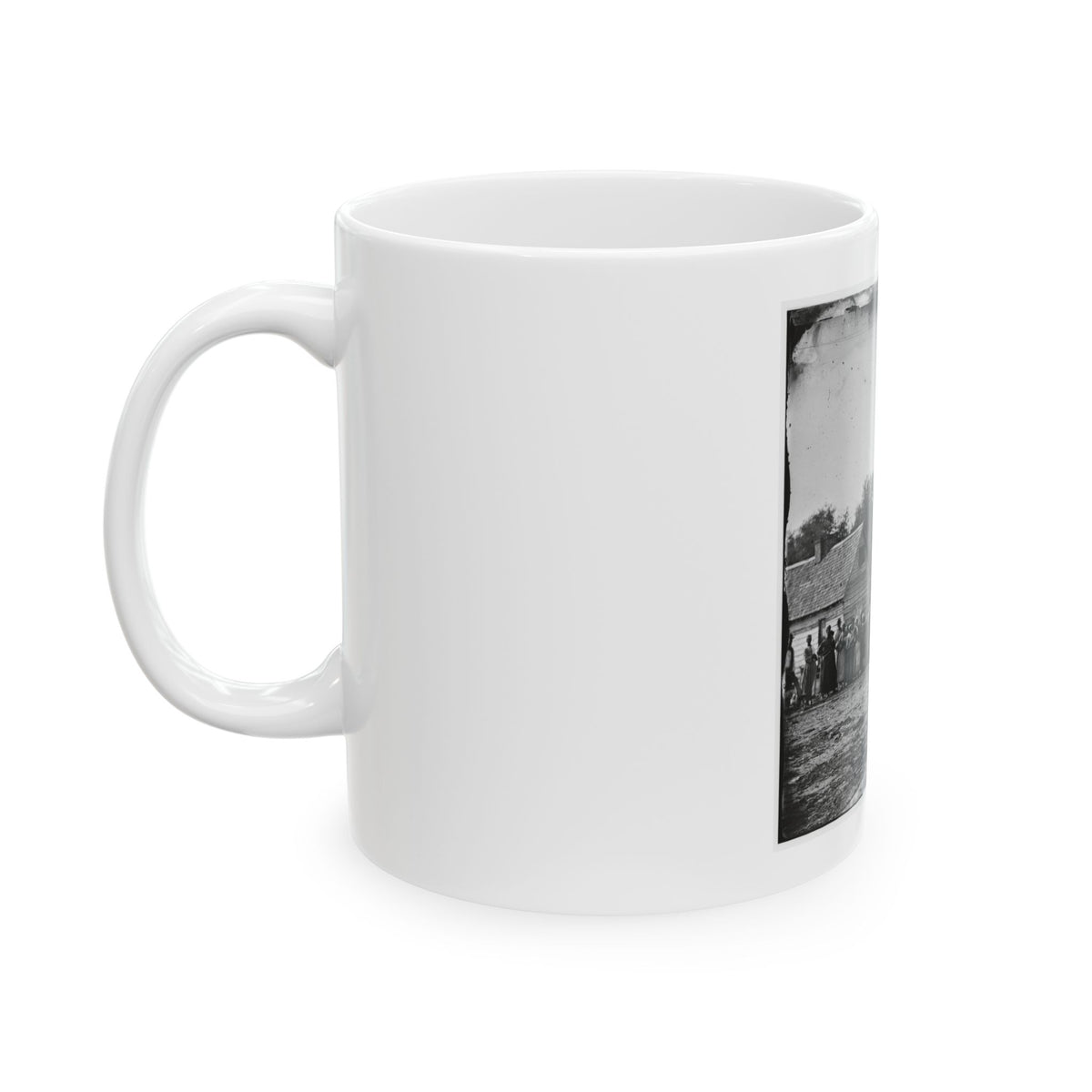 Beaufort, South Carolina. Group Of Negroes On J.J. Smith's Plantation (U.S. Civil War) White Coffee Mug