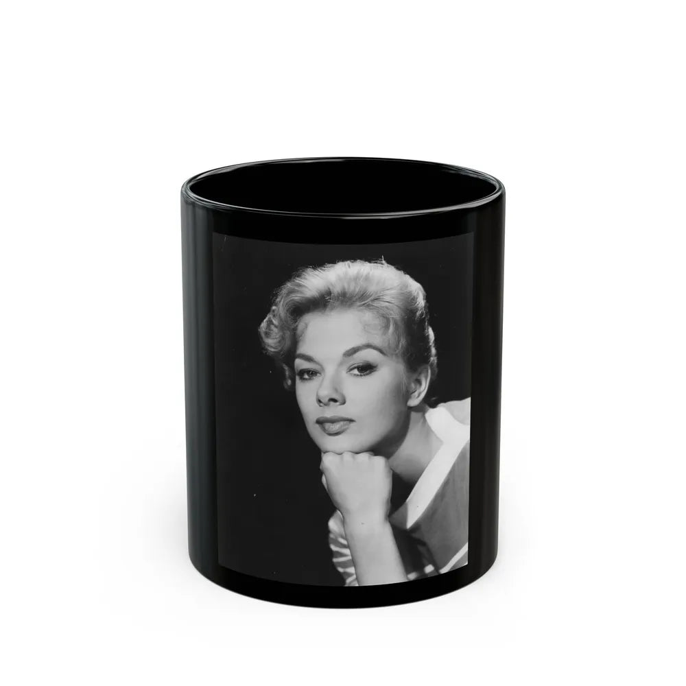 Leslie Parrish #235 (Vintage Female Icon) Black Coffee Mug-11oz-Go Mug Yourself