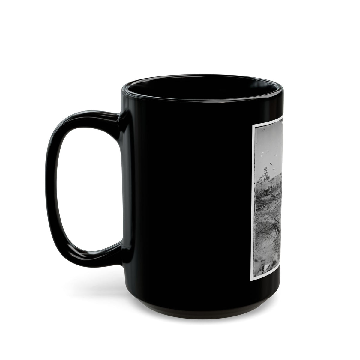 Atlanta, Georgia. Confederate Fortifications (Shown Is George N. Barnard, Photographer And His Dark Room) (U.S. Civil War) Black Coffee Mug