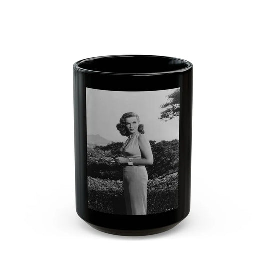 Jane Russell #238 (Vintage Female Icon) Black Coffee Mug-15oz-Go Mug Yourself