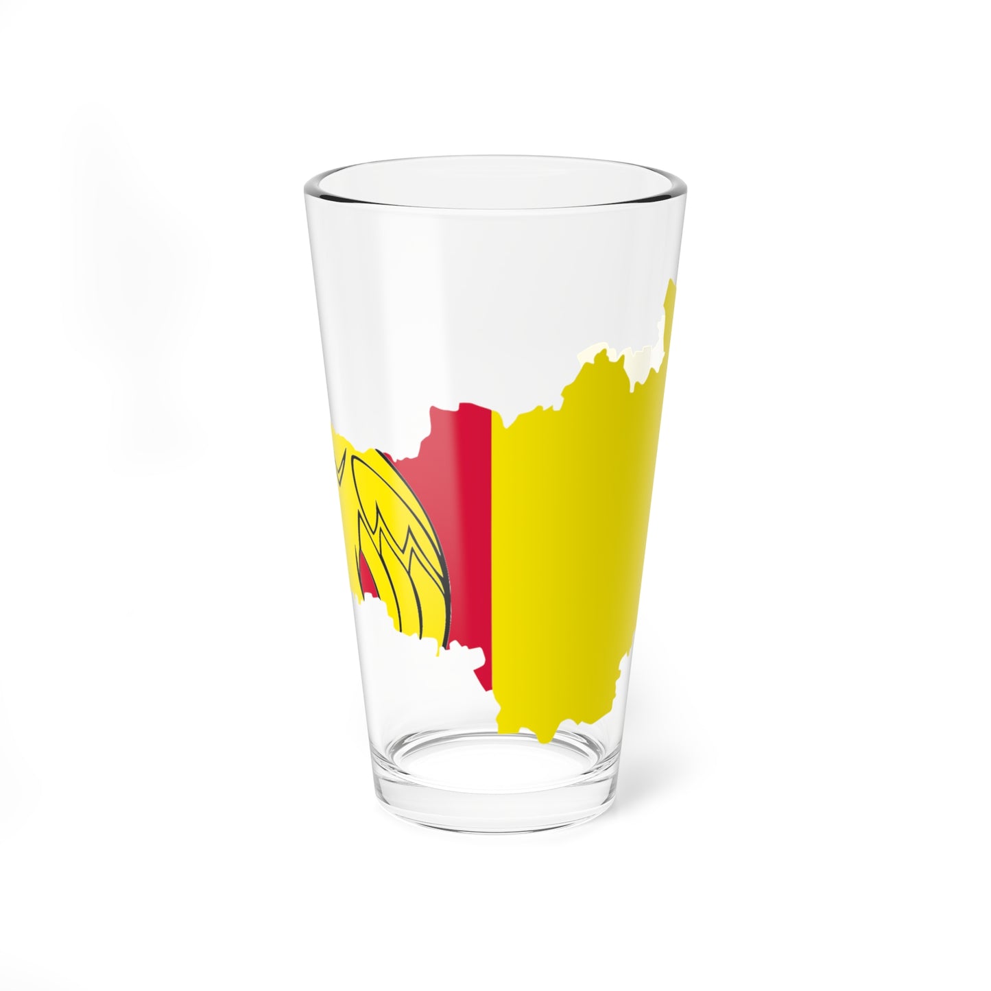 Flag-map of Kirovohrad Oblast (Ukraine) Pint Glass 16oz