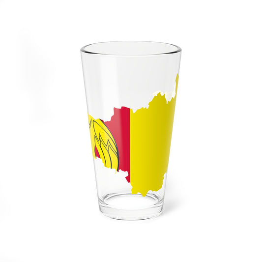 Flag-map of Kirovohrad Oblast (Ukraine) Pint Glass 16oz