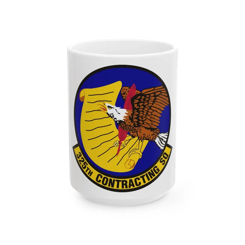 325th Contracting Squadron (U.S. Air Force) White Coffee Mug-15oz-Go Mug Yourself