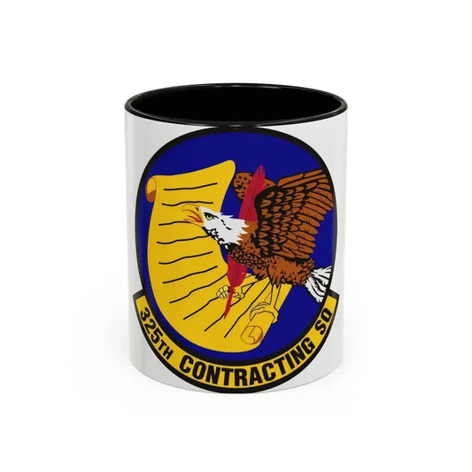 325th Contracting Squadron (U.S. Air Force) Accent Coffee Mug 11oz Black - Go Mug Yourself