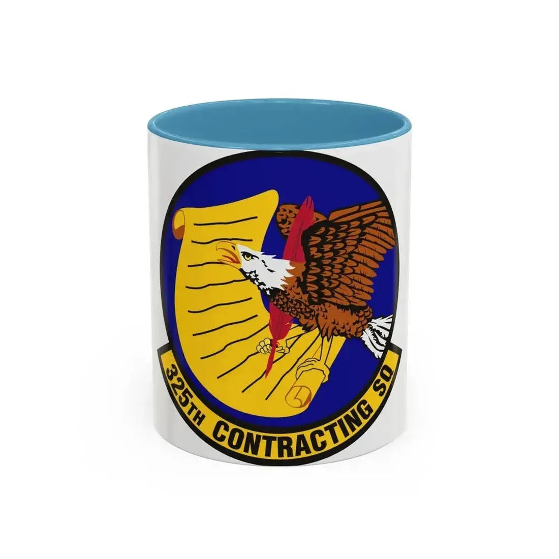 325th Contracting Squadron (U.S. Air Force) Accent Coffee Mug 11oz Light Blue - Go Mug Yourself