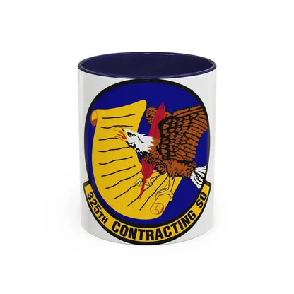 325th Contracting Squadron (U.S. Air Force) Accent Coffee Mug 11oz Navy - Go Mug Yourself