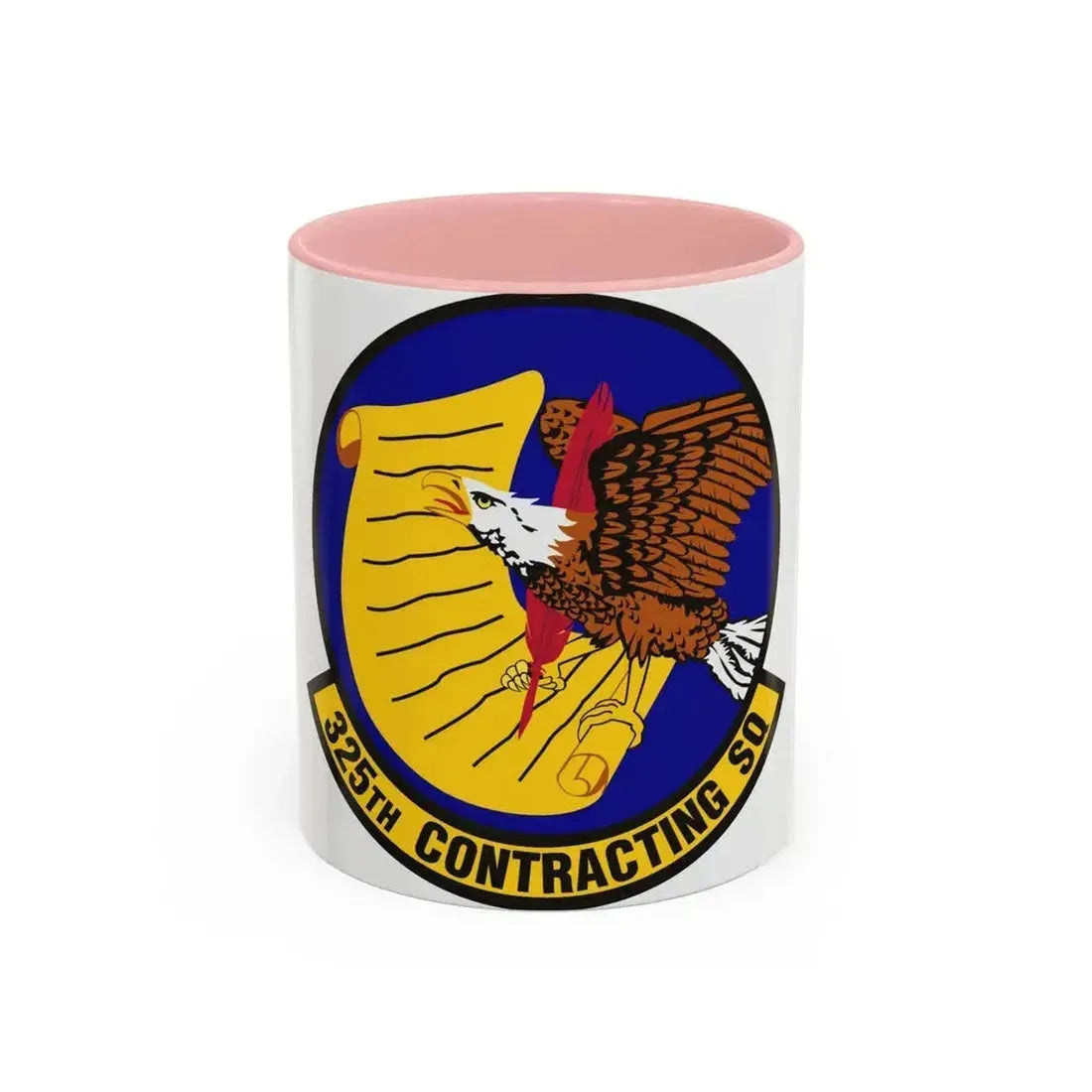 325th Contracting Squadron (U.S. Air Force) Accent Coffee Mug 11oz Pink - Go Mug Yourself