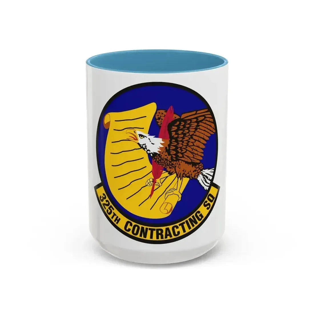 325th Contracting Squadron (U.S. Air Force) Accent Coffee Mug 15oz Light Blue - Go Mug Yourself