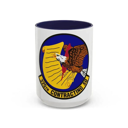 325th Contracting Squadron (U.S. Air Force) Accent Coffee Mug 15oz Navy - Go Mug Yourself
