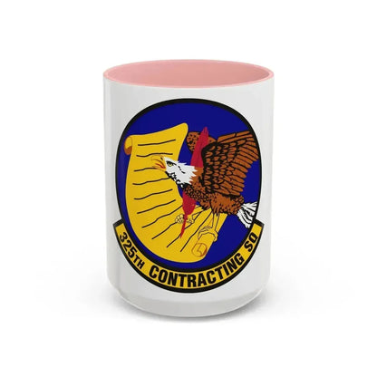 325th Contracting Squadron (U.S. Air Force) Accent Coffee Mug 15oz Pink - Go Mug Yourself