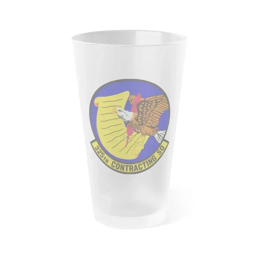325th Contracting Squadron (U.S. Air Force) Frosted Pint Glass 16oz 16oz Frosted - Go Mug Yourself