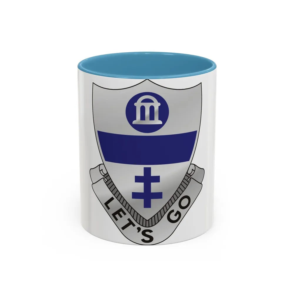 325th Infantry Regiment (U.S. Army) Accent Coffee Mug-11oz-Light Blue-Go Mug Yourself