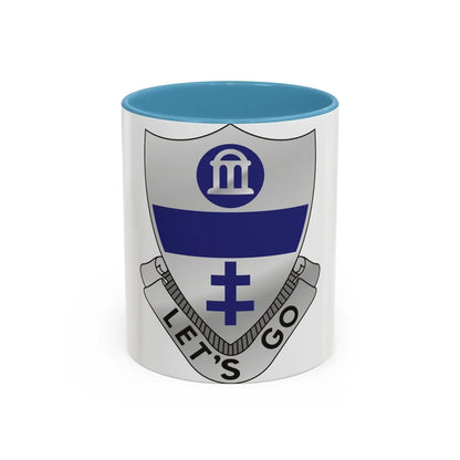 325th Infantry Regiment (U.S. Army) Accent Coffee Mug-11oz-Light Blue-Go Mug Yourself