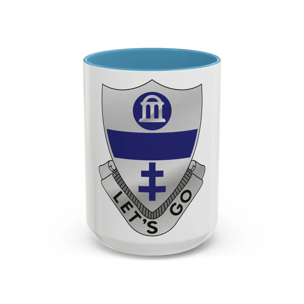 325th Infantry Regiment (U.S. Army) Accent Coffee Mug-15oz-Light Blue-Go Mug Yourself