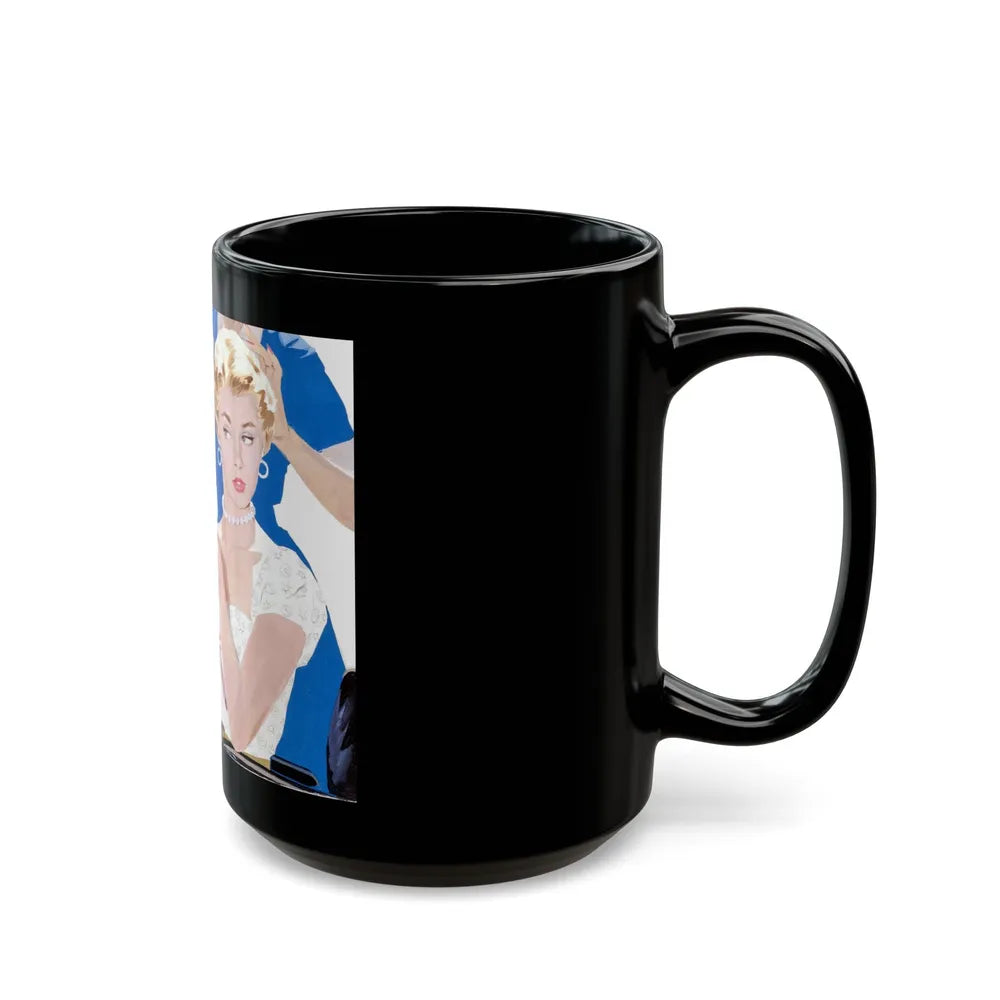 Dolled Up, woman's magazine story illustration, 1954 - Black Coffee Mug-Go Mug Yourself