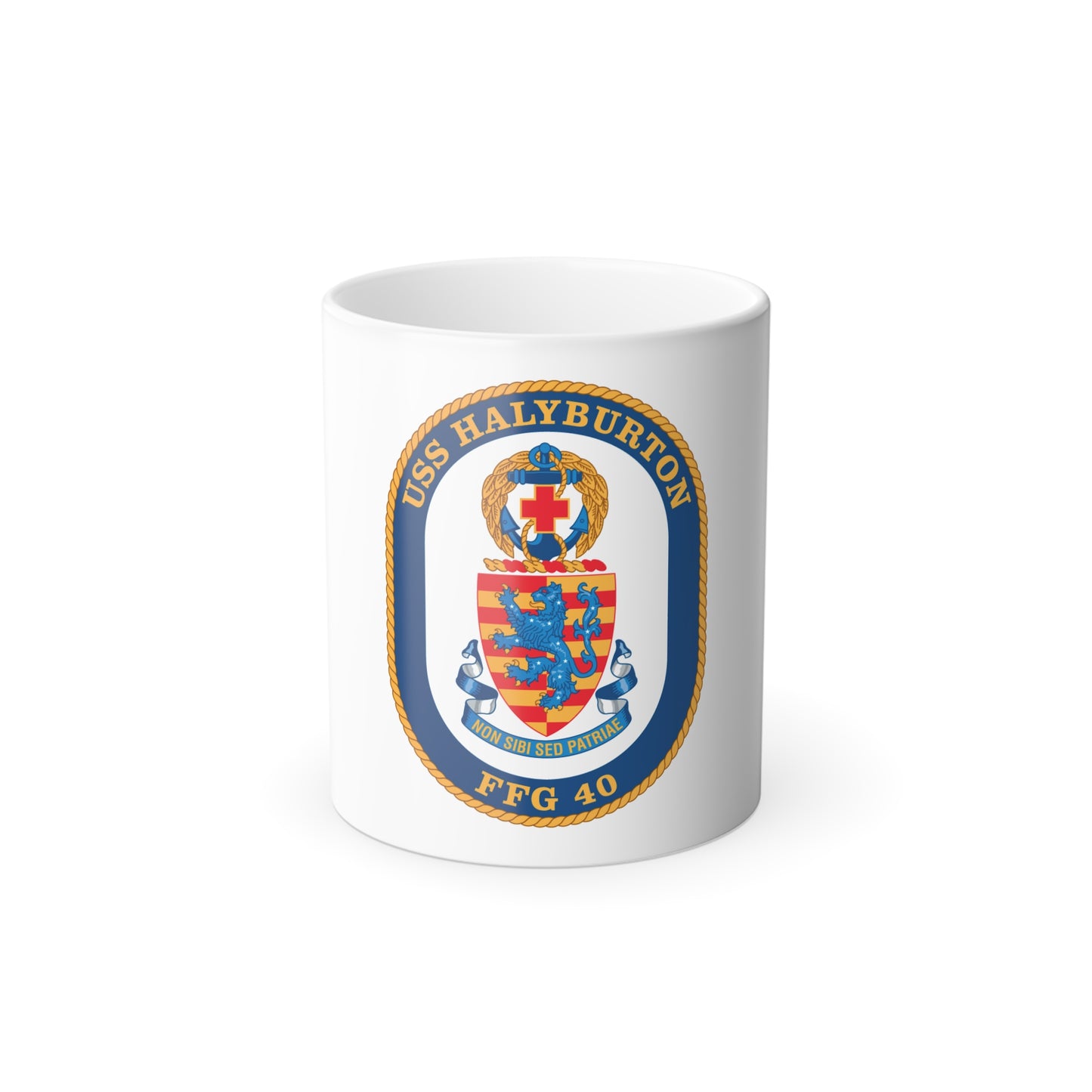 USS Halyburton FFG 40 (U.S. Navy) Color Changing Mug 11oz