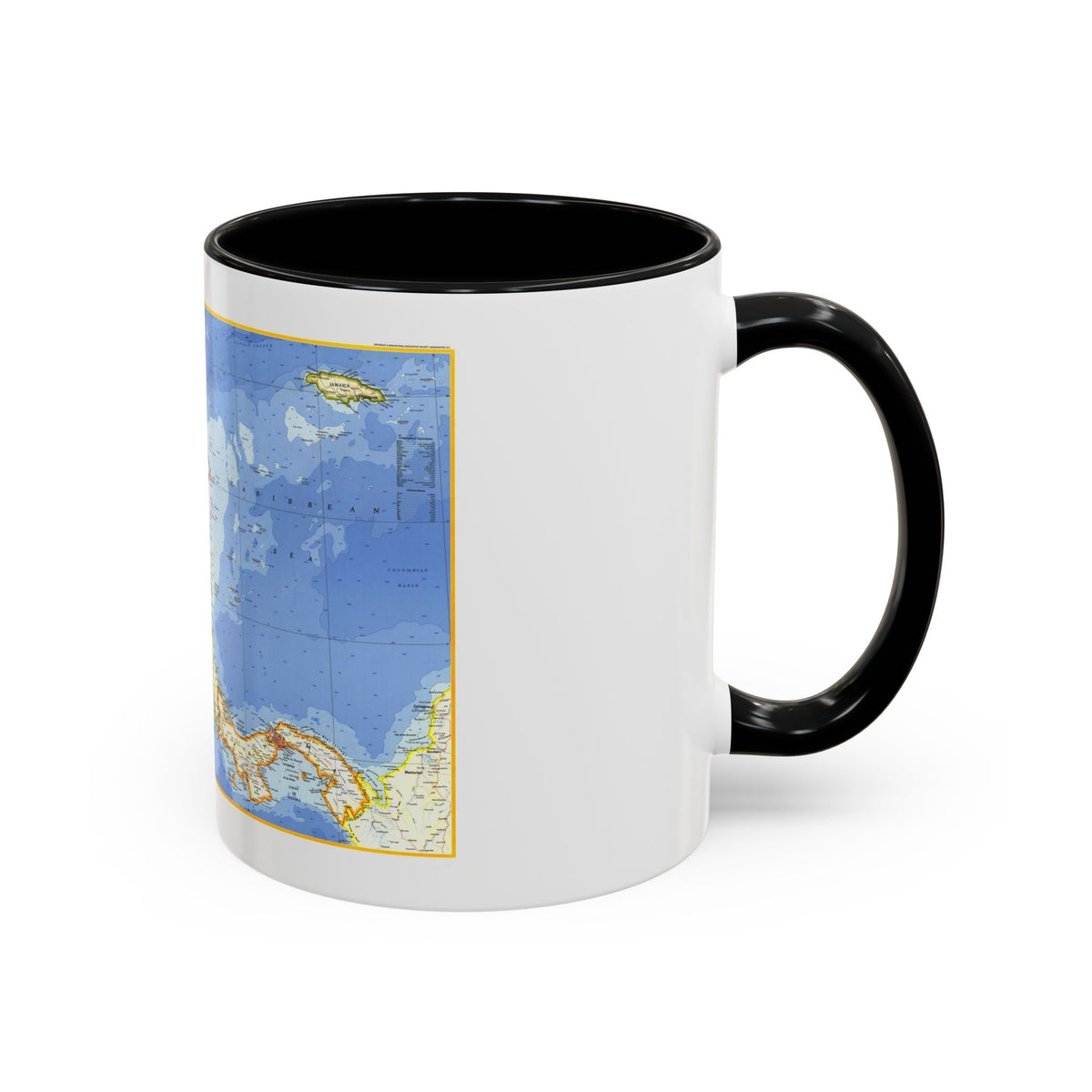 Central America (1973) (Map) Accent Coffee Mug