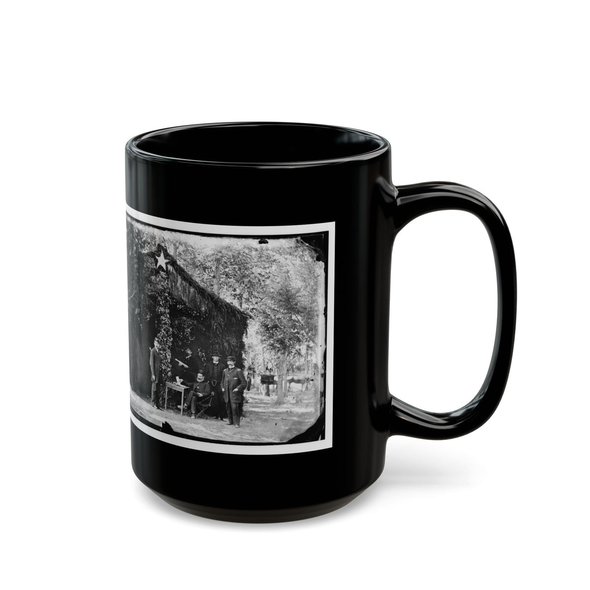 Bealeton, Virginia. General Marsena R. Patrick And Staff(2) (U.S. Civil War) Black Coffee Mug