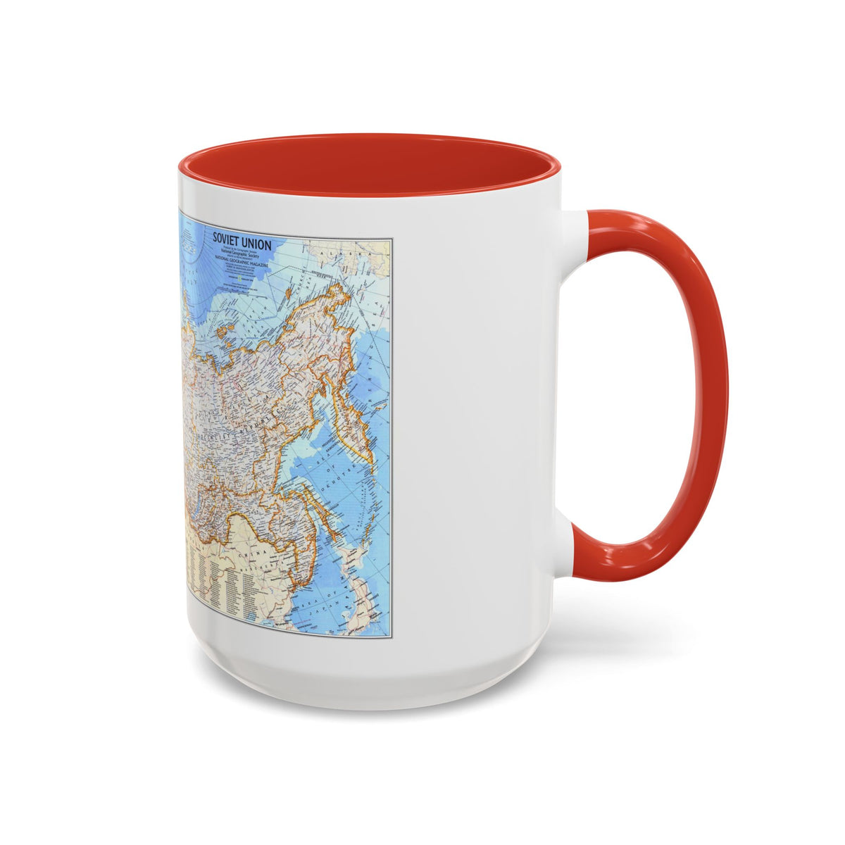 Russia - Soviet Union (1976) (Map) Accent Coffee Mug