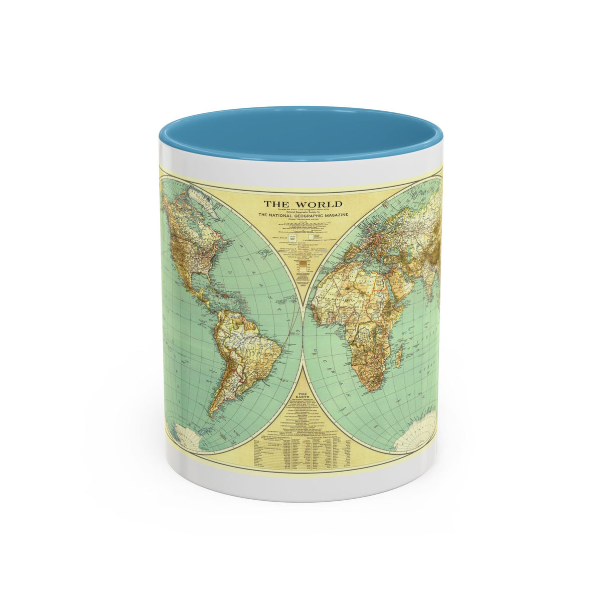 World Map (1935) (Map) Accent Coffee Mug