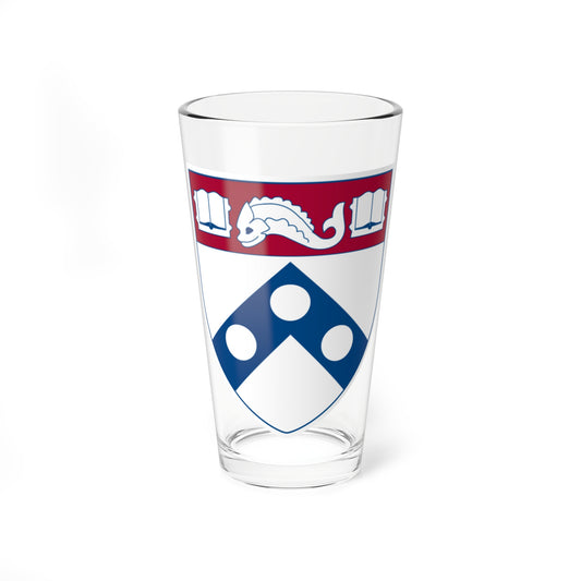 Shield of the University of Pennsylvania (United States) (Coat of Arms) Pint Glass 16oz