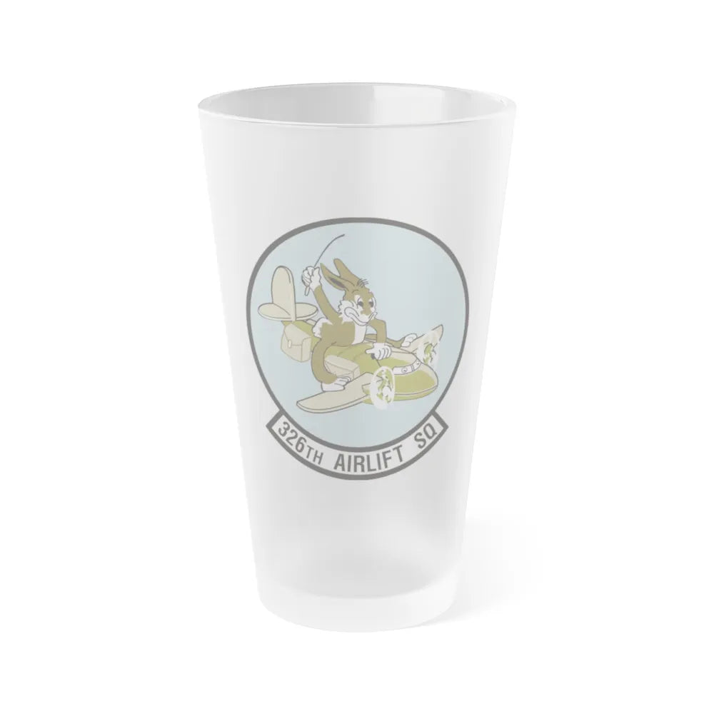 326th Airlift Squadron (U.S. Air Force) Frosted Pint Glass 16oz-16oz-Frosted-Go Mug Yourself