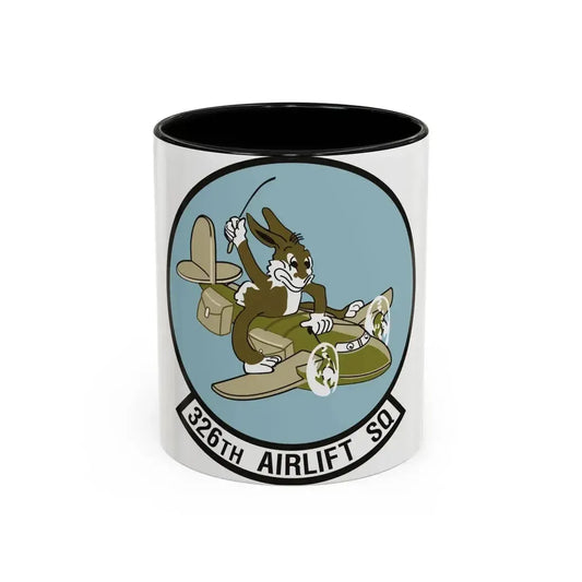 326th Airlift Squadron (U.S. Air Force) Accent Coffee Mug 11oz Black - Go Mug Yourself