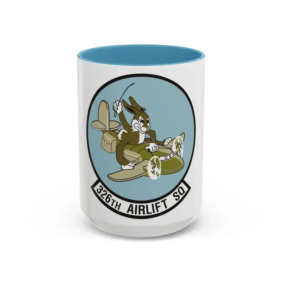 326th Airlift Squadron (U.S. Air Force) Accent Coffee Mug 15oz Light Blue - Go Mug Yourself