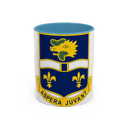 326th Infantry Regiment (U.S. Army) Accent Coffee Mug-11oz-Light Blue-Go Mug Yourself