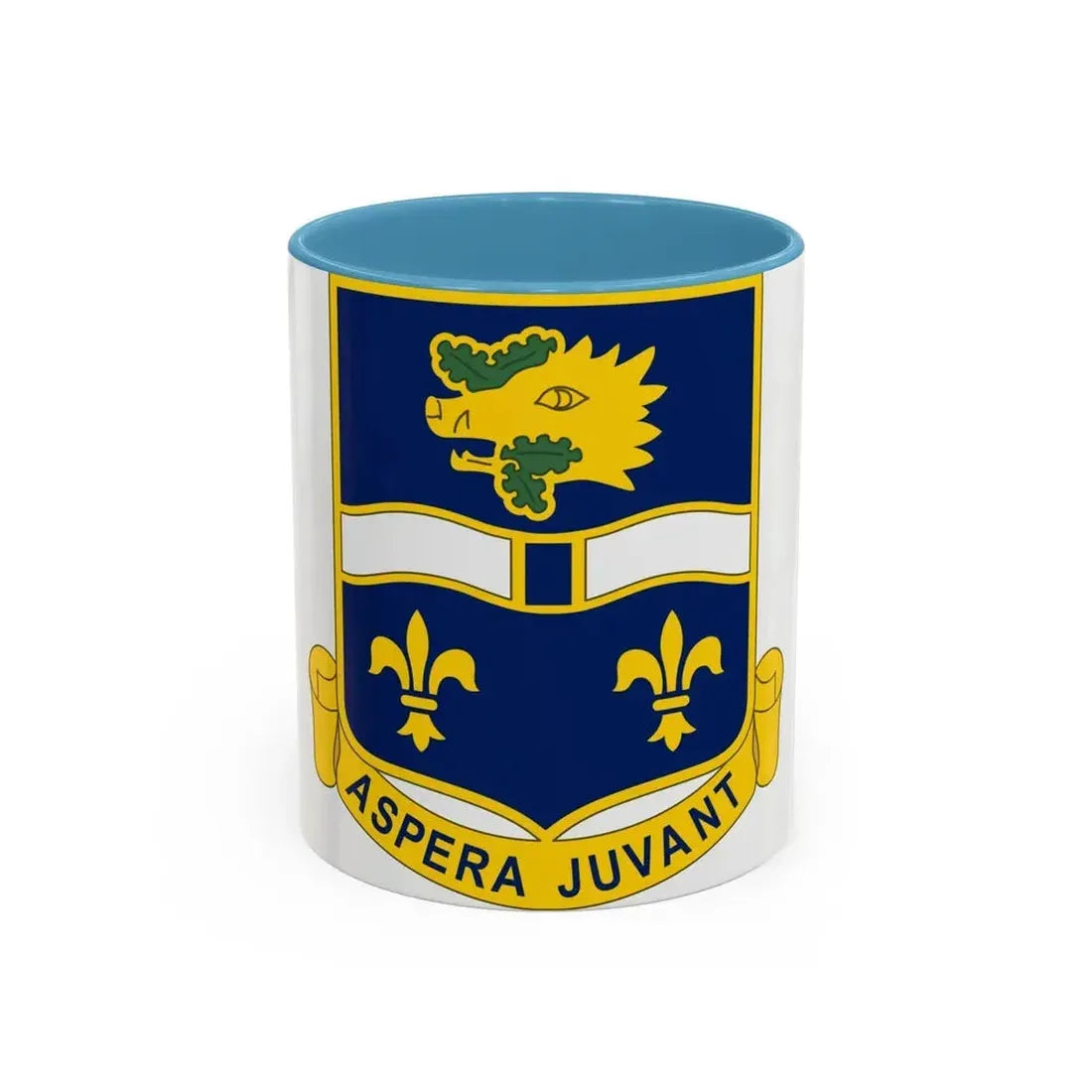 326th Infantry Regiment (U.S. Army) Accent Coffee Mug 11oz Light Blue - Go Mug Yourself