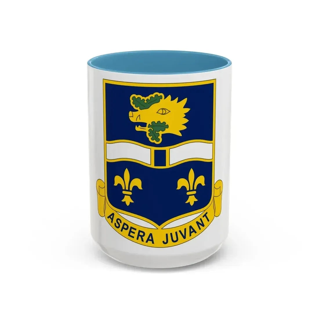 326th Infantry Regiment (U.S. Army) Accent Coffee Mug 15oz Light Blue - Go Mug Yourself