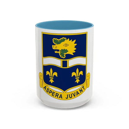 326th Infantry Regiment (U.S. Army) Accent Coffee Mug 15oz Light Blue - Go Mug Yourself