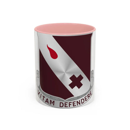 327 Medical Battalion (U.S. Army) Accent Coffee Mug-11oz-Pink-Go Mug Yourself