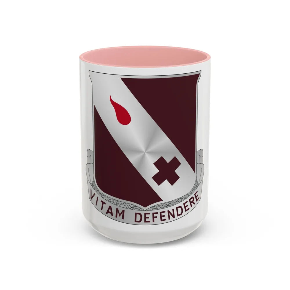 327 Medical Battalion (U.S. Army) Accent Coffee Mug-15oz-Pink-Go Mug Yourself