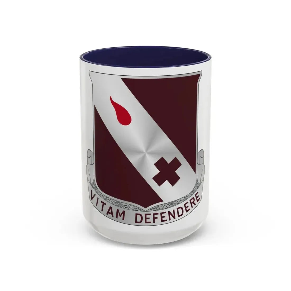 327 Medical Battalion (U.S. Army) Accent Coffee Mug 15oz Navy - Go Mug Yourself